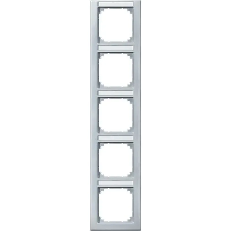 Merten Rahmen 474519 5fach senkrecht polarweiss