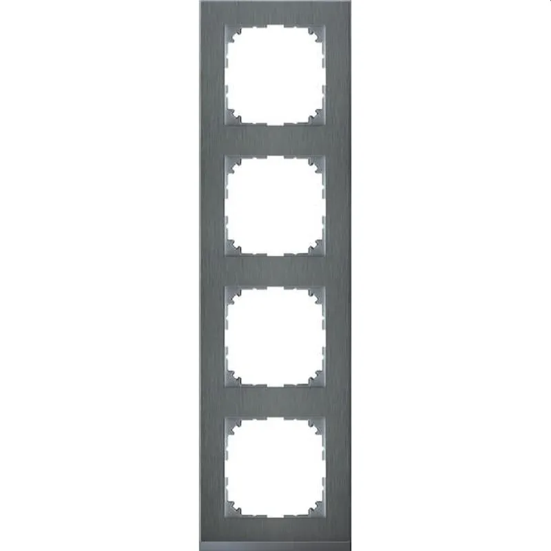 Merten Rahmen MEG4040-3646 4fach edelstahl/aluminium