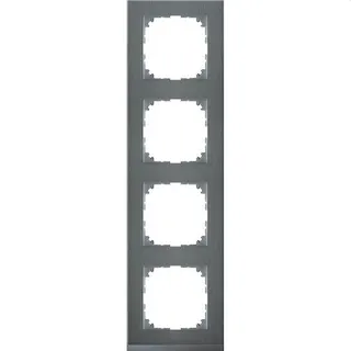 Merten Rahmen MEG4040-3646 4fach edelstahl/aluminium
