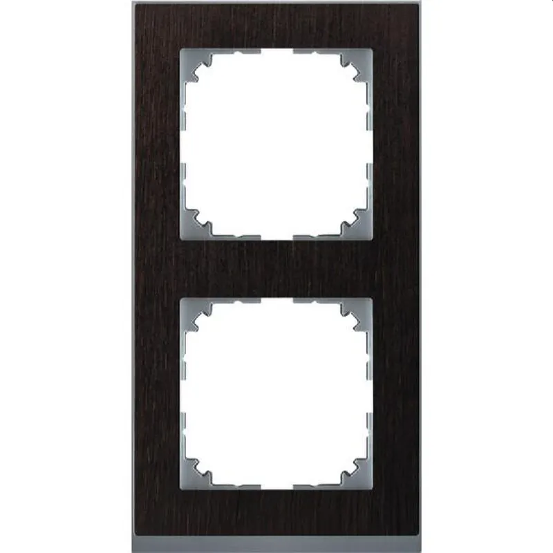 Merten Rahmen MEG4020-3671 2fach wenge/aluminium