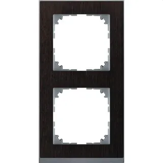 Merten Rahmen MEG4020-3671 2fach wenge/aluminium