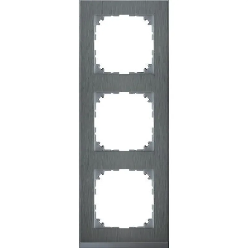 Merten Rahmen MEG4030-3646 3fach edelstahl/aluminium