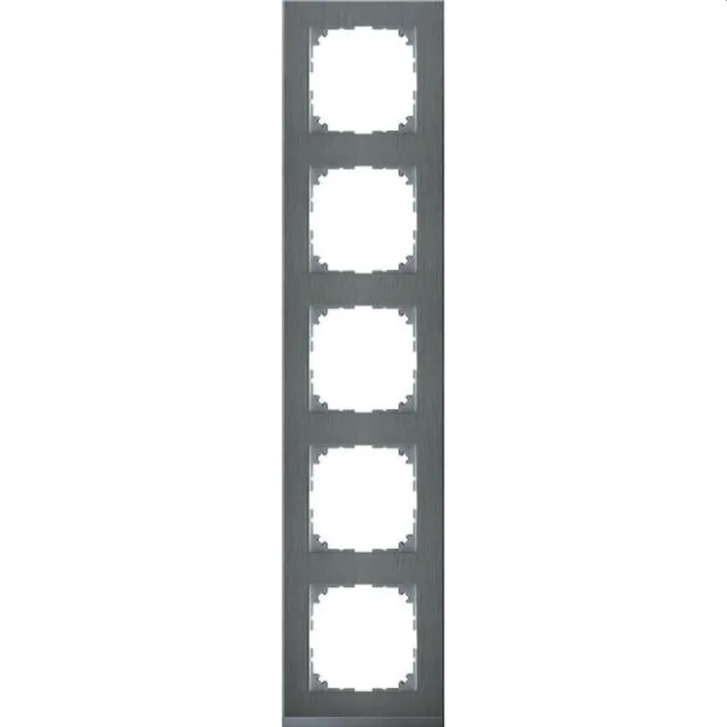 Merten Rahmen MEG4050-3646 5fach edelstahl/aluminium