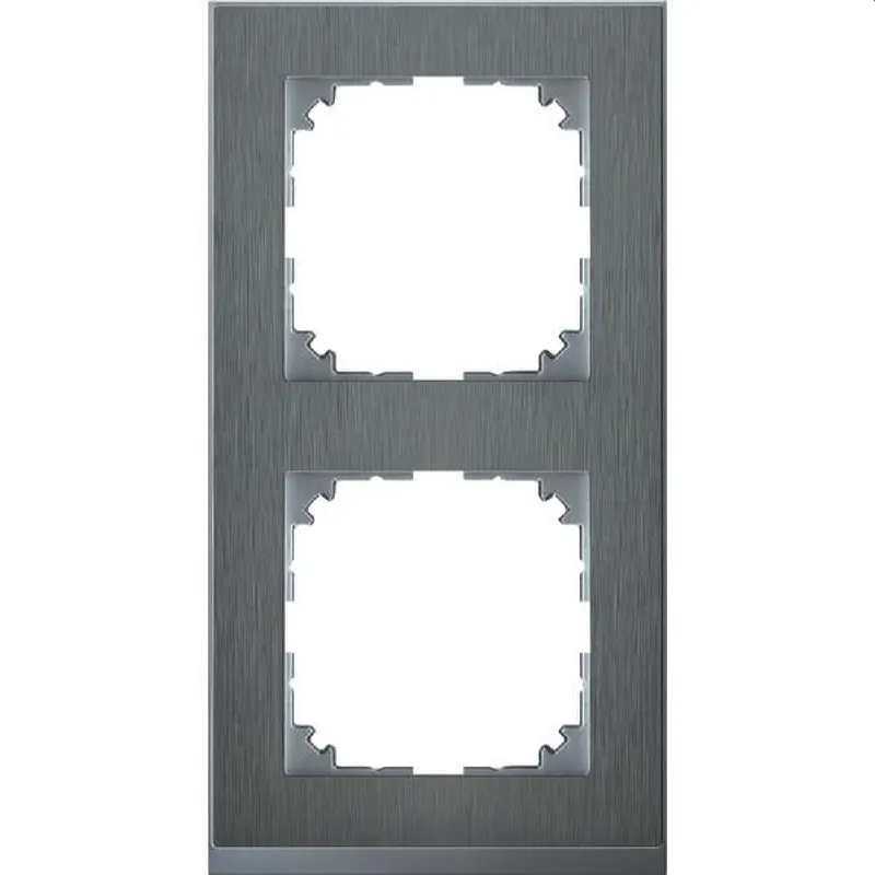 Merten Rahmen MEG4020-3646 2fach edelstahl/aluminiumm