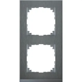 Merten Rahmen MEG4020-3646 2fach edelstahl/aluminiumm