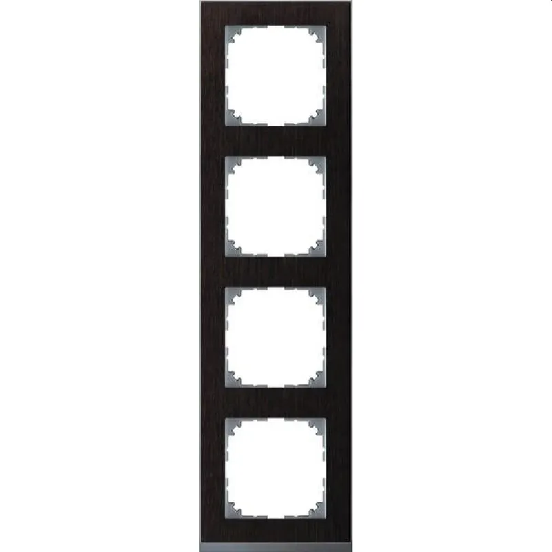 Merten Rahmen MEG4040-3671 4fach wenge/aluminium