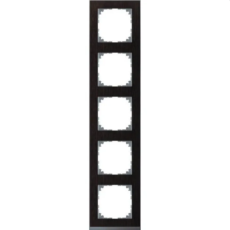 Merten Rahmen MEG4050-3671 5fach wenge/aluminium
