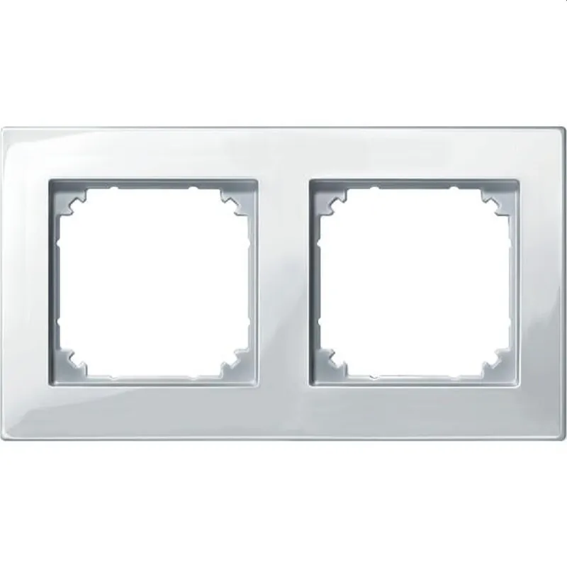Merten Rahmen 503219 2fach polarweiss glaenzend