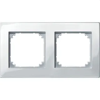 Merten Rahmen 503219 2fach polarweiss glaenzend
