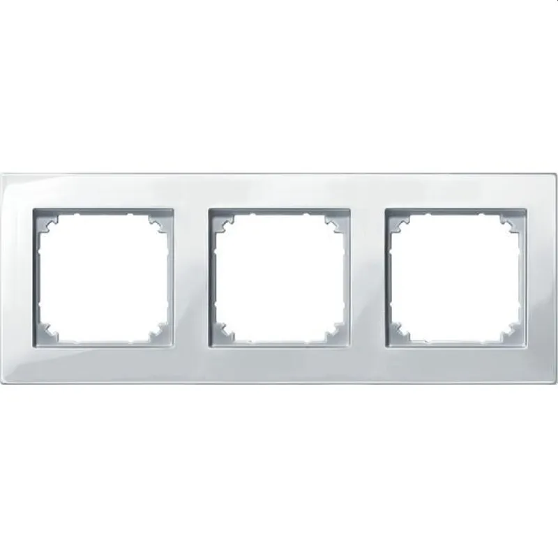Merten Rahmen 503319 3fach polarweiss glaenzend