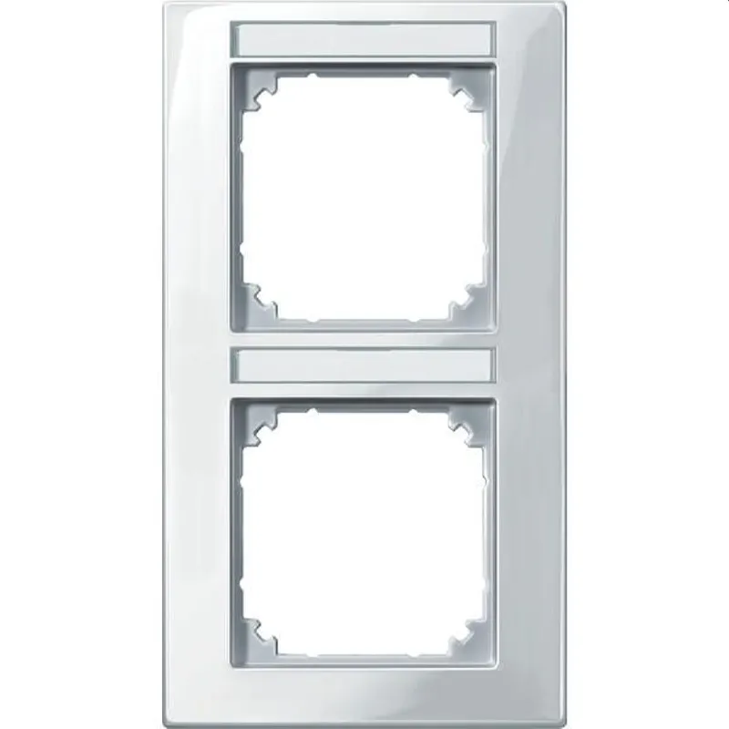 Merten Rahmen 513219 2fach senkr. polarweiss glaenzend