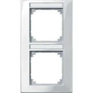 Merten Rahmen 513219 2fach senkr. polarweiss glaenzend
