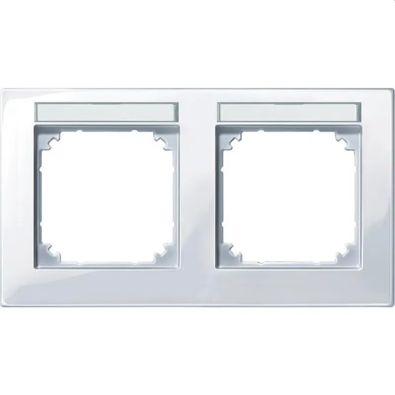 Merten Rahmen 514225 2fach waage. aktivweiss glaenzend