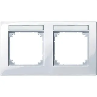 Merten Rahmen 514225 2fach waage. aktivweiss glaenzend