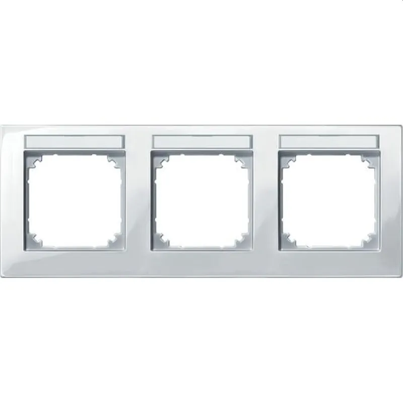 Merten Rahmen 514319 3fach waage. polarweiss glaenzend