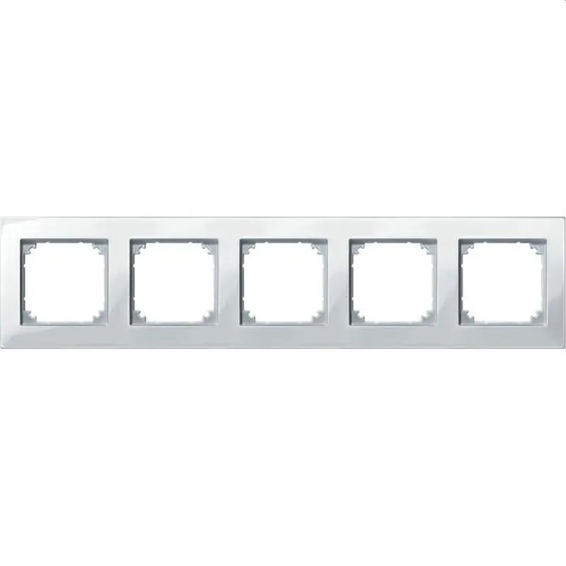 Merten Rahmen 515519 5fach polarweiss glaenzend