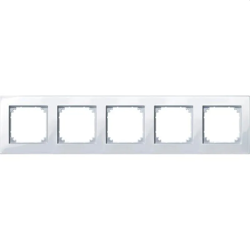Merten Rahmen 515525 5fach aktivweiss glaenzend