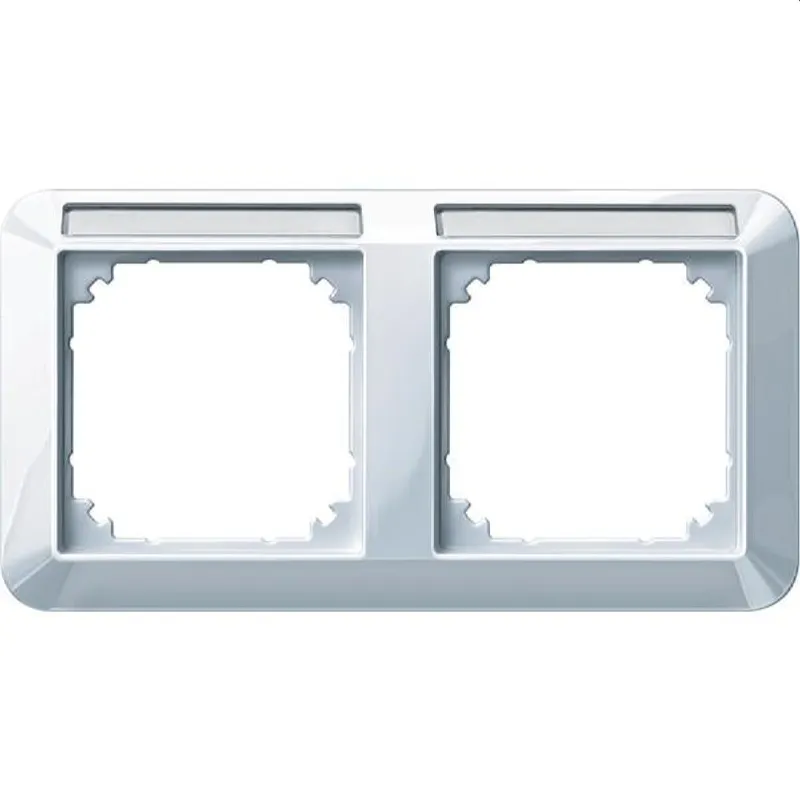 Merten Rahmen 387225 2fach waager. aktivweiss glaenz.