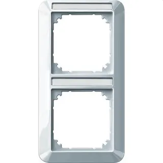 Merten Rahmen 385219 2fach senkr. polarweiss glaenzend