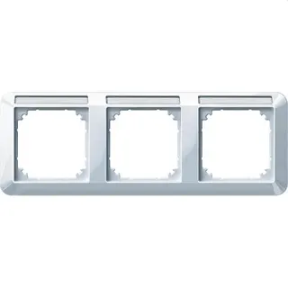 Merten Rahmen 387325 3fach waager. aktivweiss glaenz.