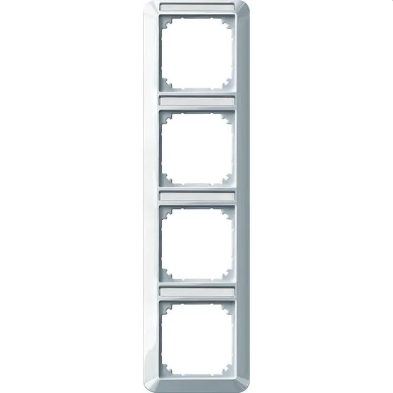Merten Rahmen 385419 4fach senkr. polarweiss glaenzend