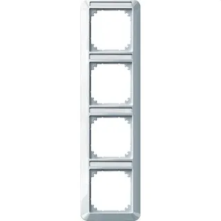 Merten Rahmen 385419 4fach senkr. polarweiss glaenzend
