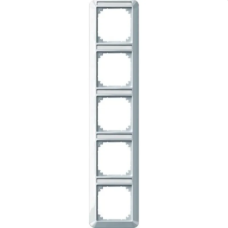 Merten Rahmen 385519 5fach senkr. polarweiss glaenzend