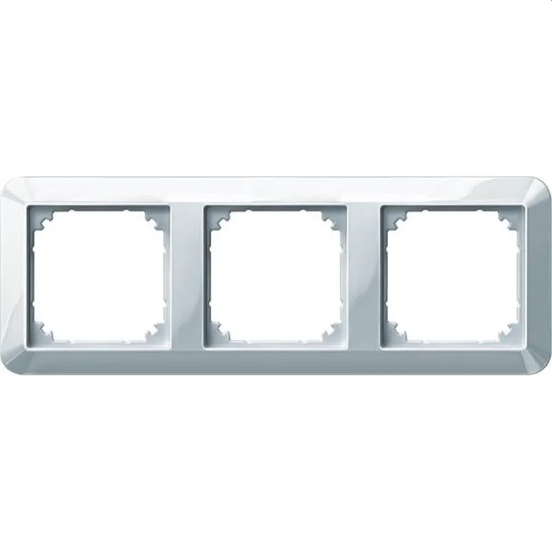 Merten Rahmen 389319 3fach polarweiss glaenzend 1-M