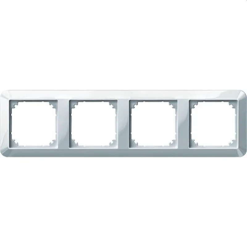 Merten Rahmen 389419 4fach polarweiss glaenzend 1-M