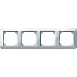 Merten Rahmen 389419 4fach polarweiss glaenzend 1-M