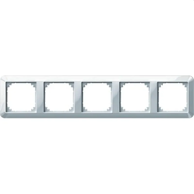 Merten Rahmen 389519 5fach polarweiss glaenzend 1-M