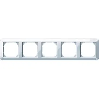Merten Rahmen 389525 5fach aktivweiss glaenzend 1-M