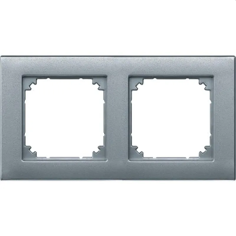 Merten Rahmen 488260 2fach aluminium
