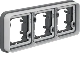 Berker UP-Rahmen M313303505 3fach waagerecht lichtgrau