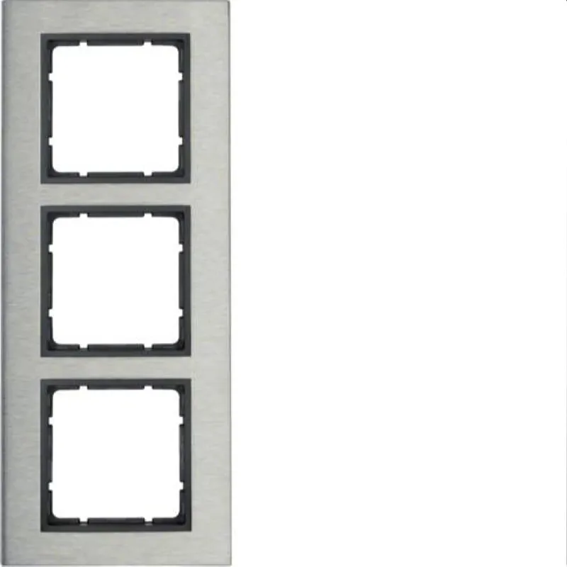 Berker Rahmen M310133606 B.7 Edelstahl/anthrazit