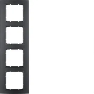 Berker Rahmen M310143005 schwarz/anthrazit