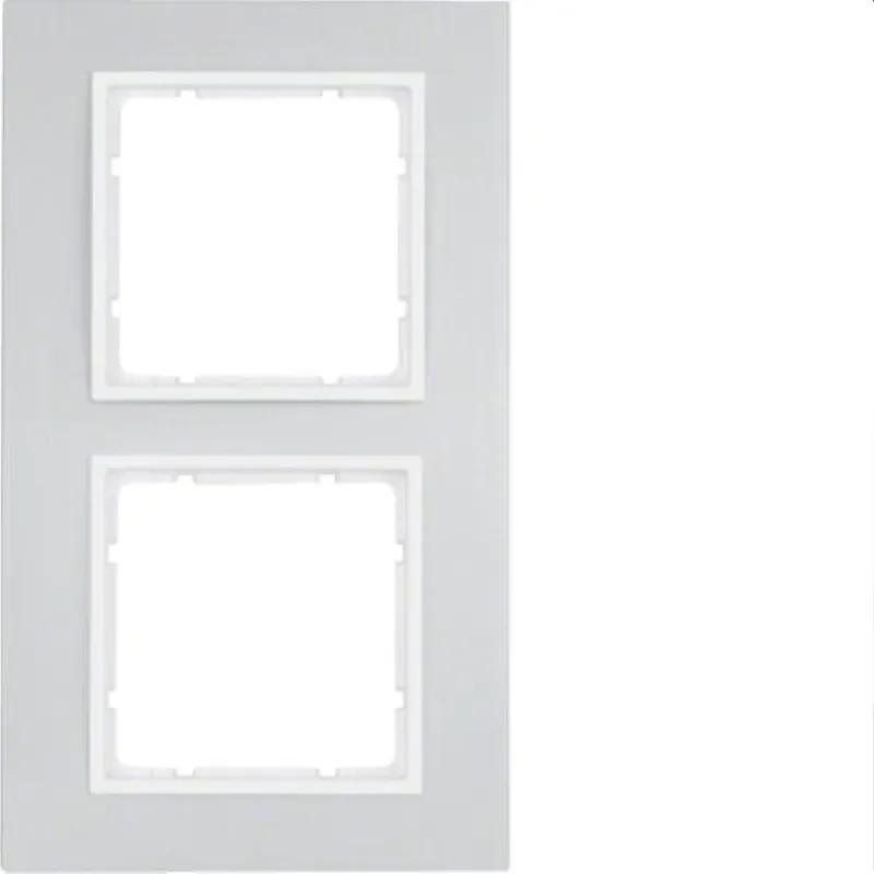 Berker Rahmen M310126914 alu/polarweiss