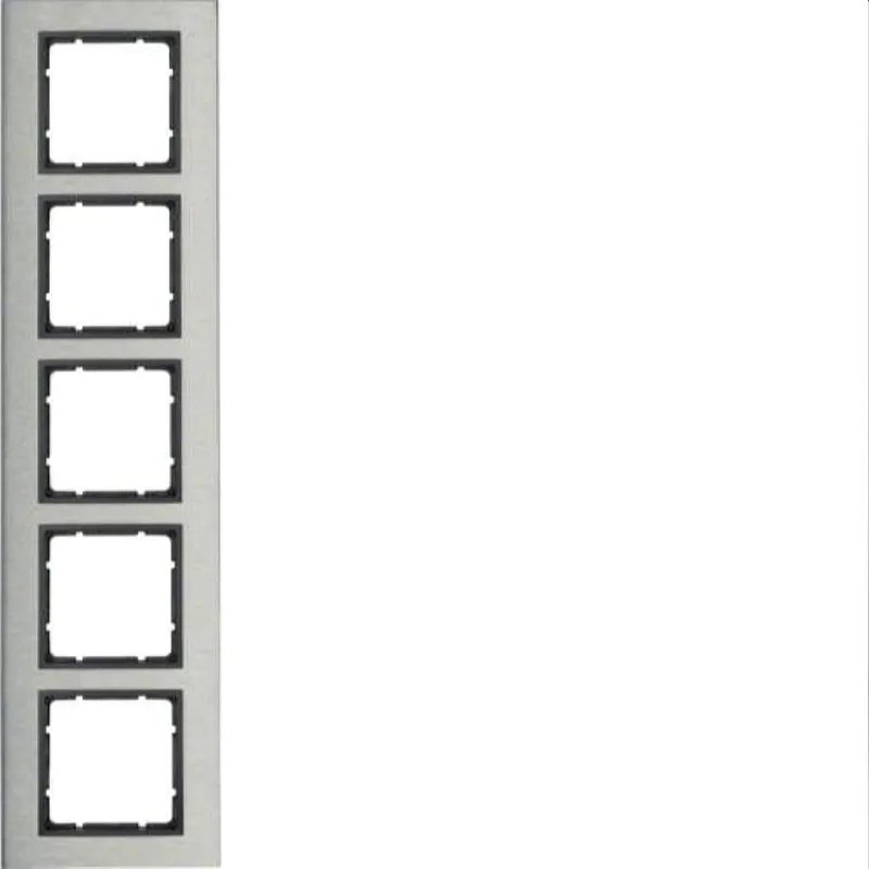 Berker Rahmen M310153606 edelstahl/anthrazit