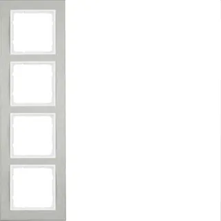 Berker Rahmen M310243609 edelstahl/polarweiss