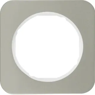 Berker Rahmen M310112114 edelstahl/polarweiss