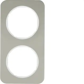 Berker Rahmen M310122114 edelstahl/polarweiss
