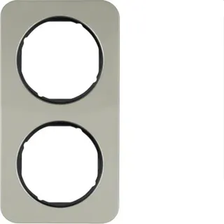 Berker Rahmen M310122104 edelstahl/schwarz