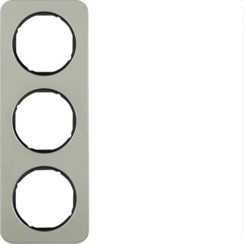 Berker Rahmen M310132104 edelstahl/schwarz