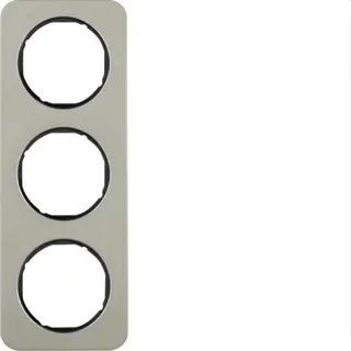 Berker Rahmen M310132104 edelstahl/schwarz