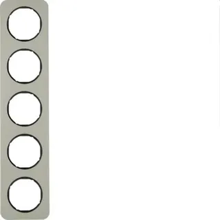 Berker Rahmen M310152104 edelstahl/schwarz