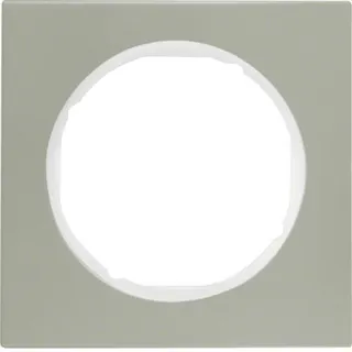 Berker Rahmen M310112214 edelstahl/polarweiss