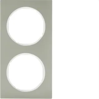 Berker Rahmen M310122214 edelstahl/polarweiss