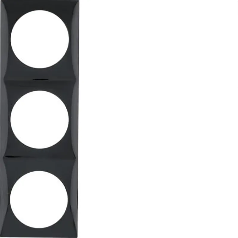Berker Rahmen M3918192510 3fach schwarz glaenzend