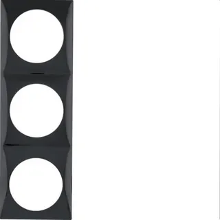 Berker Rahmen M3918192510 3fach schwarz glaenzend