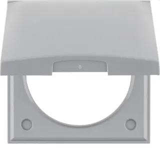 Berker Rahmen M3918282507 1fach grau glaenzend